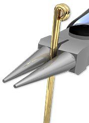 Gripping wire with base of pliers